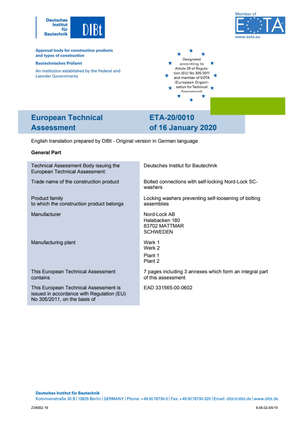 

ETA 20 0010, 2020 01 16   Approval blanco

